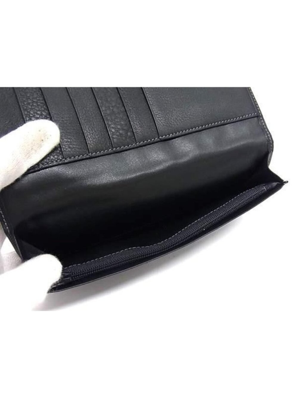 Balenciaga Wallet BB Logo Black Leather Bifold - Picture 4 of 6